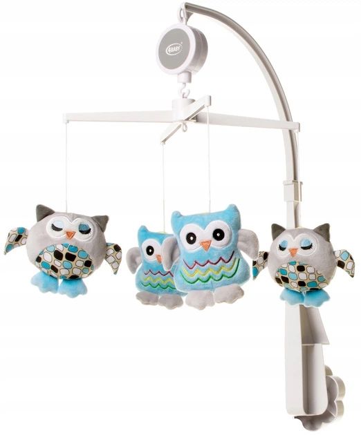 Мобіль музичний плюшевий для ліжечка 4Baby Сова
