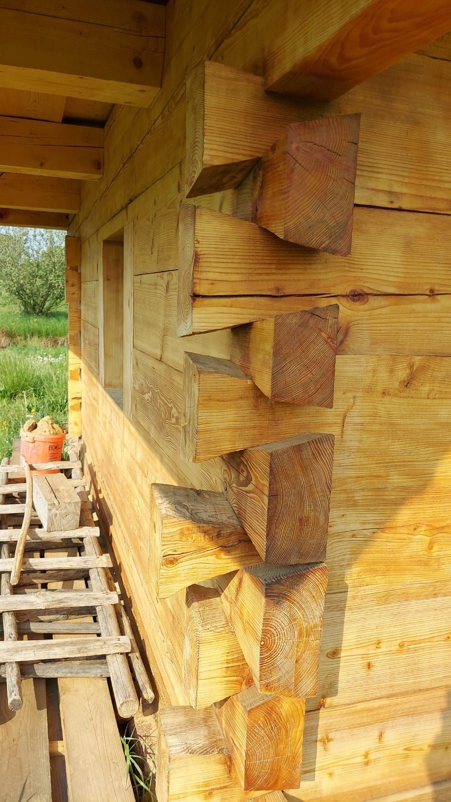 Dom drewniany z bali bala na zgłoszenie bez pozwolenia 35m2 70m2