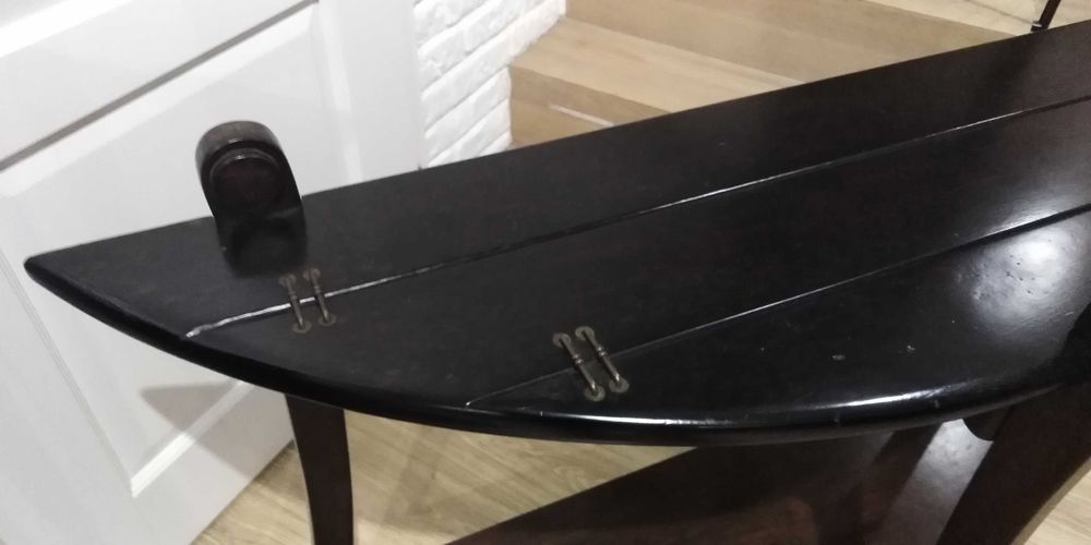 Konsola drewniana Vinotti półokrągła