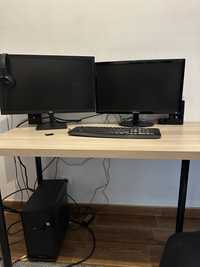 Pc 2 monitores e torre vendo em conjunto e ou separado