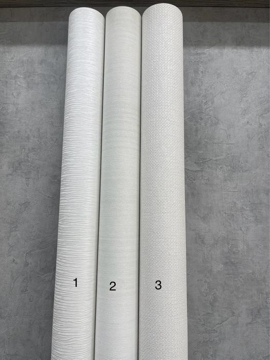 Шпалери .Обои. Білі відітінки. Метрові. Доставка 0