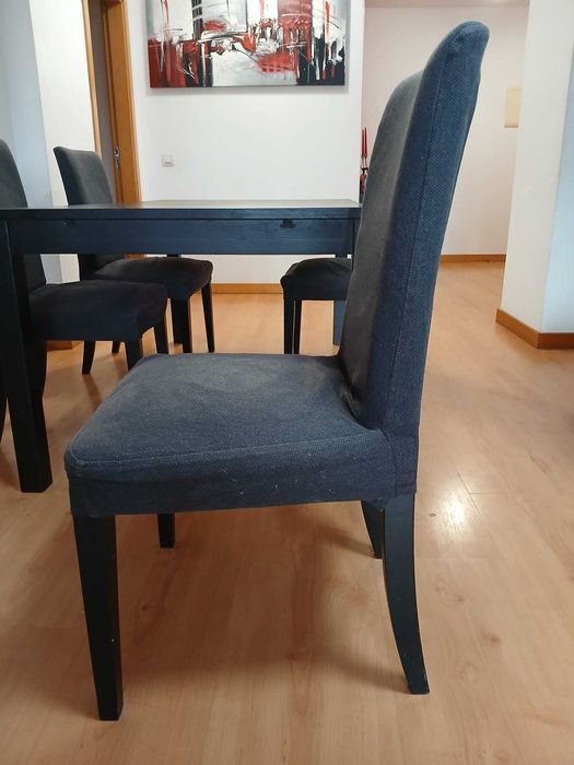 Pack de Mesa de jantar Extensível até 260cm com 4 cadeiras