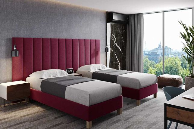 Łóżko Tapicerowane hotelowe Camerino 70cm, 80cm, 90cm, 100cm Producent
