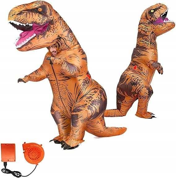 Dmuchany Dinozaur T-REX PRZEBRANIE Kostium Strój HALLOWEEN Q391