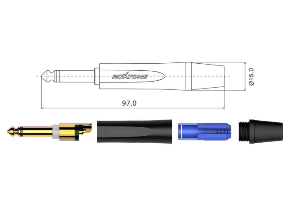 PJ2X-SG-PURE - Złącze JACK 6,3mm mono prosty silent (srebrny)