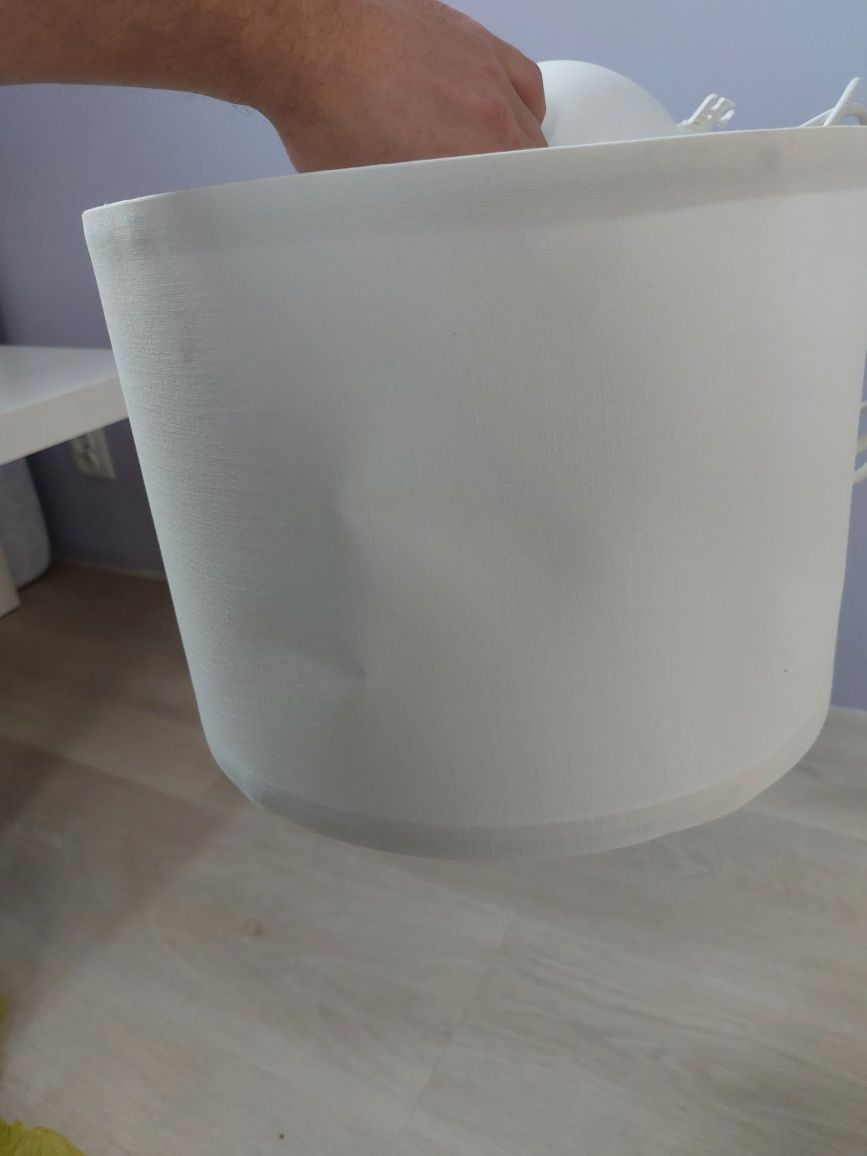 Lampa wisząca z tkaniną Ikea 34 cm