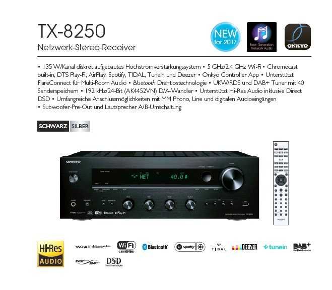 Receiver Onkyo TX-8250 Stereo 2.1