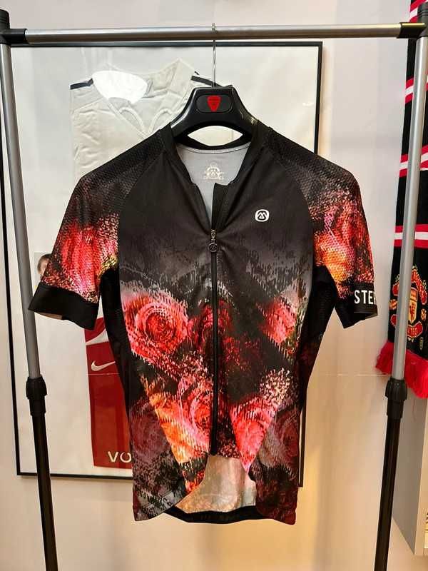 Koszulka kolarska Monton Cycling Rose Pink Black Jersey M