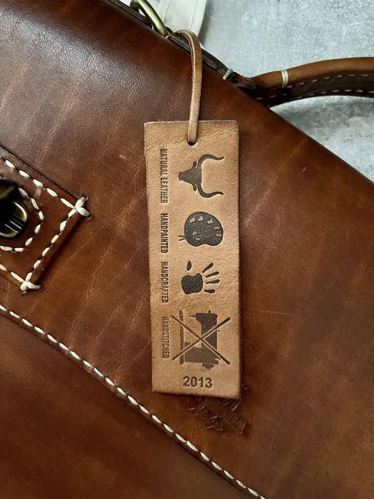 Итальянский кожаный портфель ручной работы