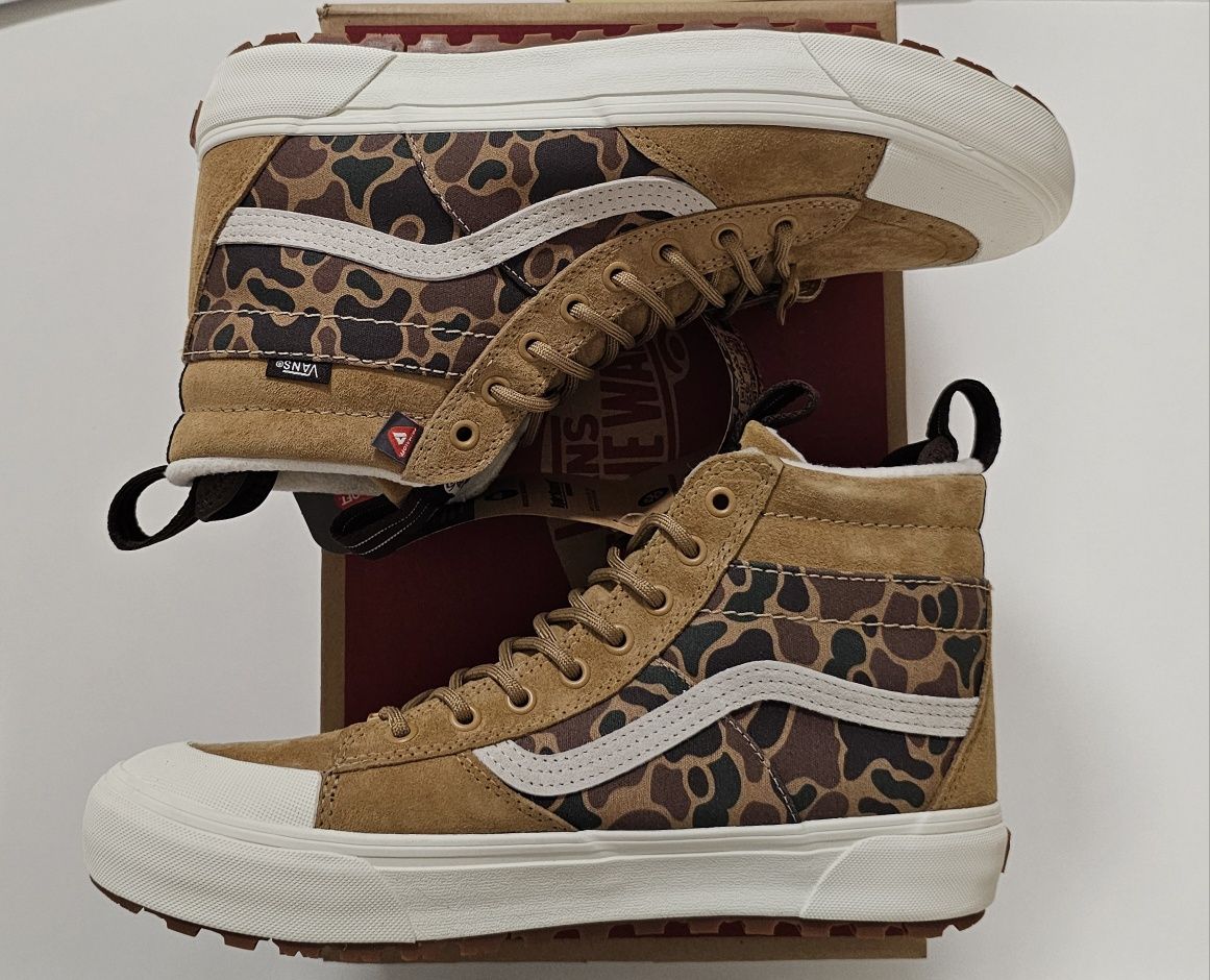 Nowe Vans SK8 Hi MTE 44 zimowe buty ocieplane za kostkę beżowe wodoodp