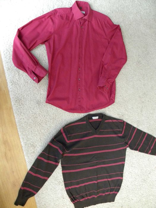 komplet sweter z koszulą dł.rękaw, rozmiar S