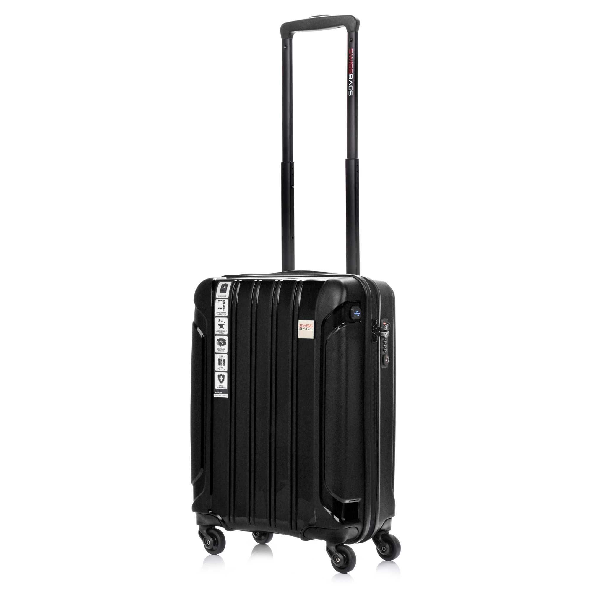 Walizka Kabinowa SwissBags Tourist 55cm Czarny