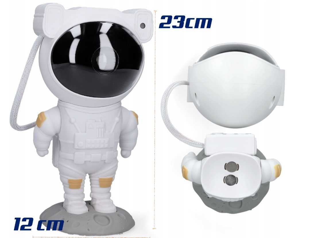Projektor obrotowy gwiazd nieba LED lampka nocna astronauta RGB