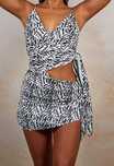 Sukienka zebra PrettyLittleThing rozmiar L