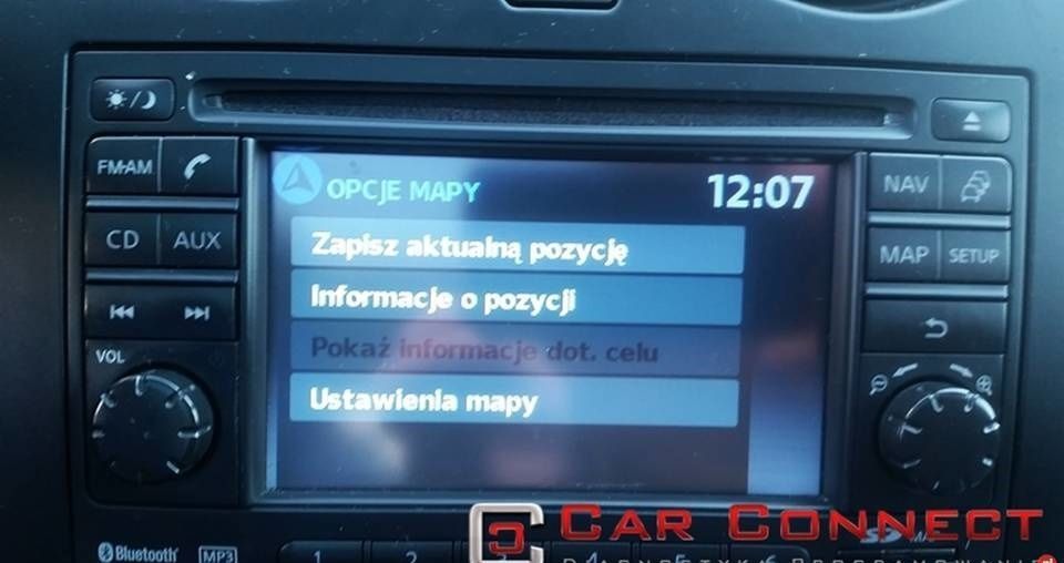 Nissan polskie menu język polski Warszawa nawigacja LCN1