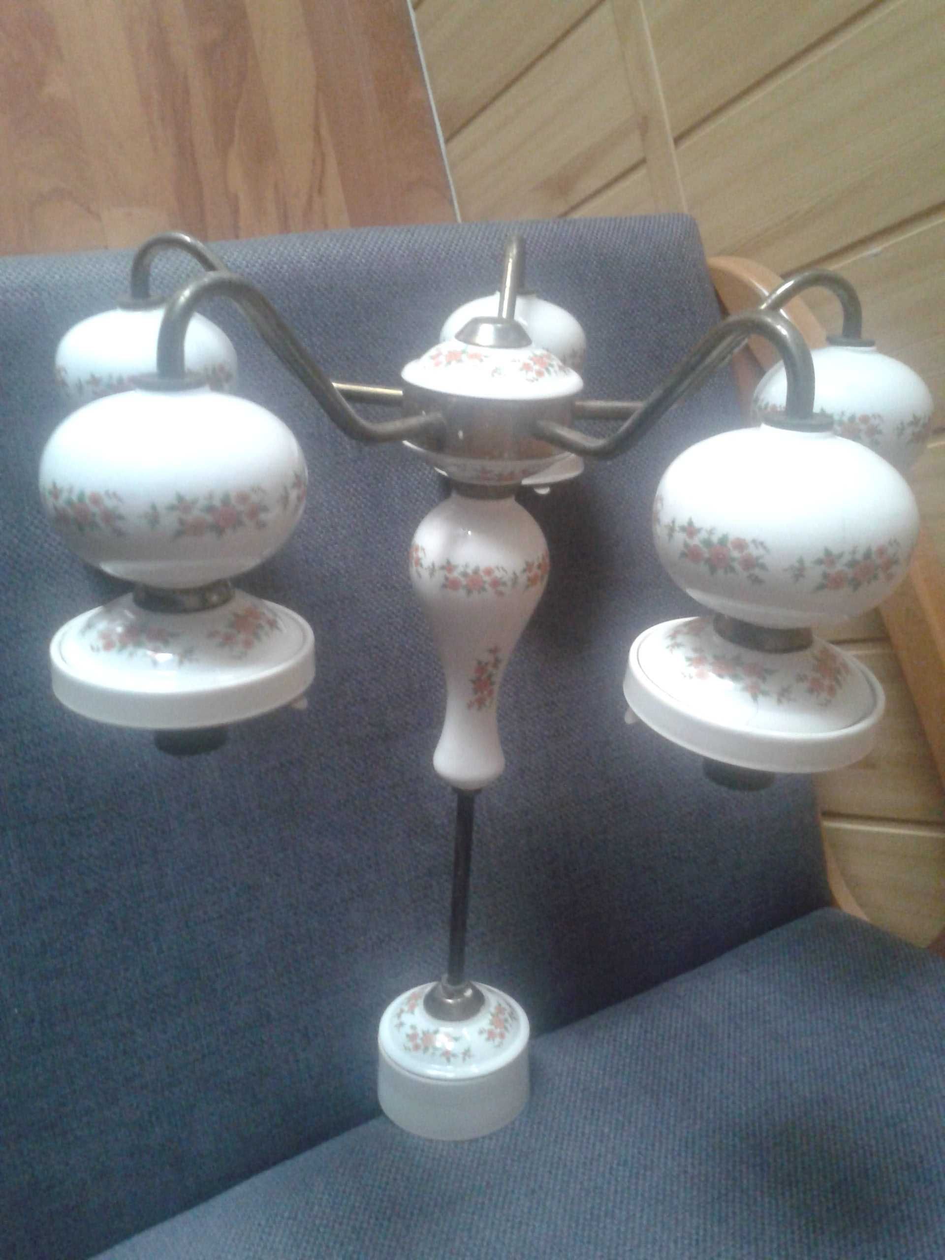 żyrandol stary porcelana do odnowienia wypolerowania wyczyszczenia