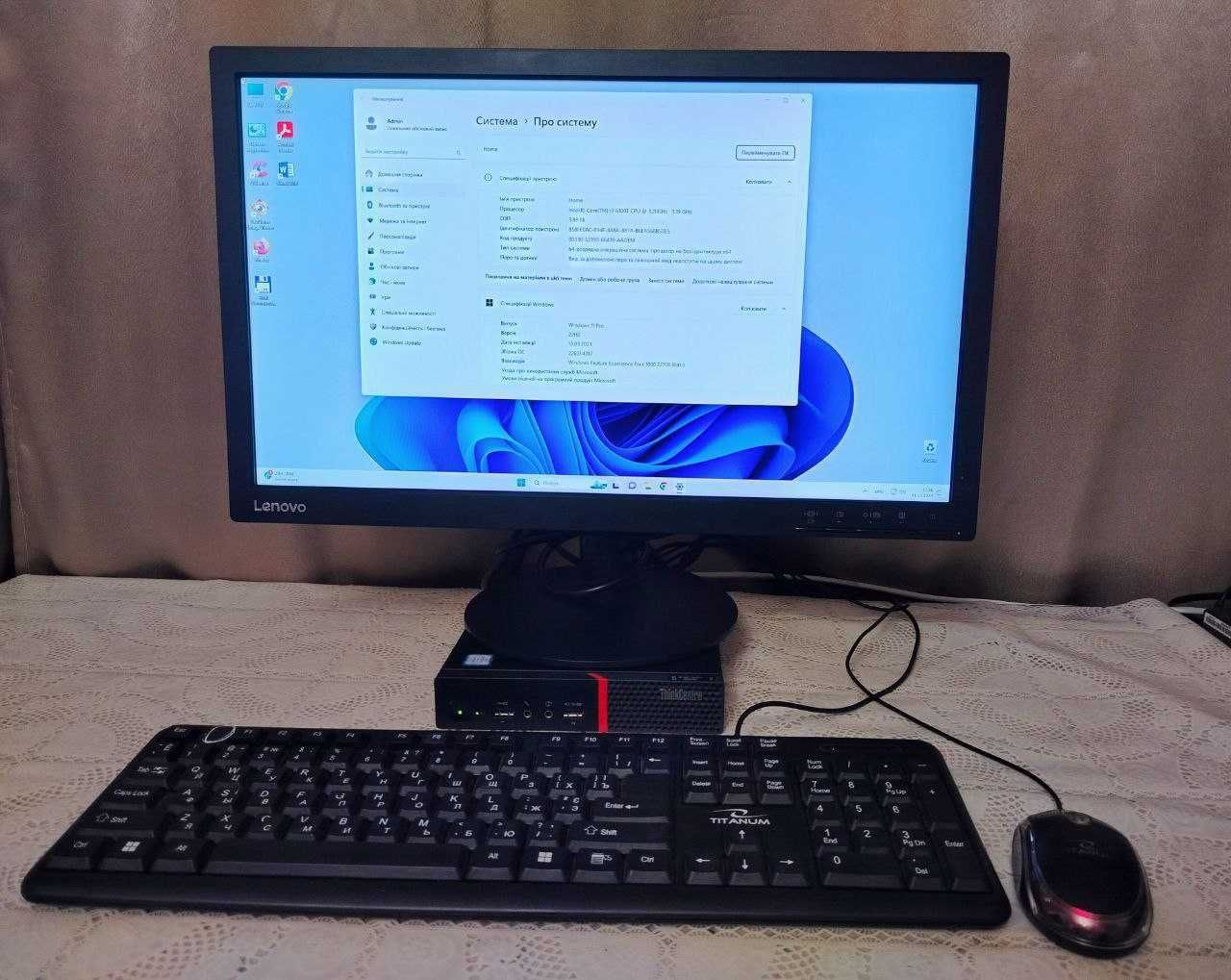 Повністю робочий настільний міні комп'ютер Win11 Pro, MOffice ліцензії