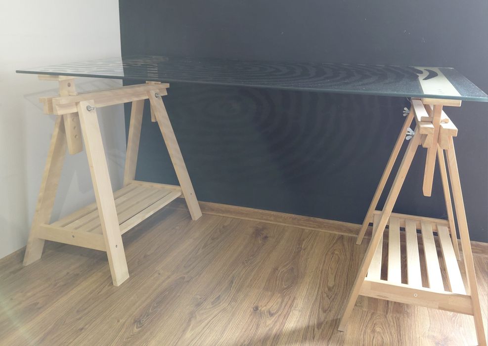 Biurko ikea szklany blat
