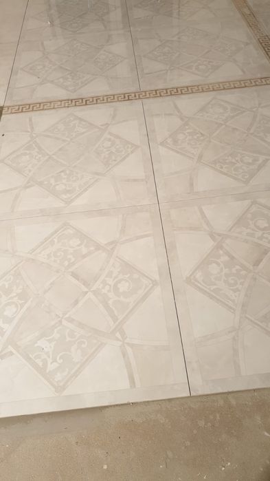 VERSACE Płytki gresowe Emote Onice Bianco Intarsio 78x78