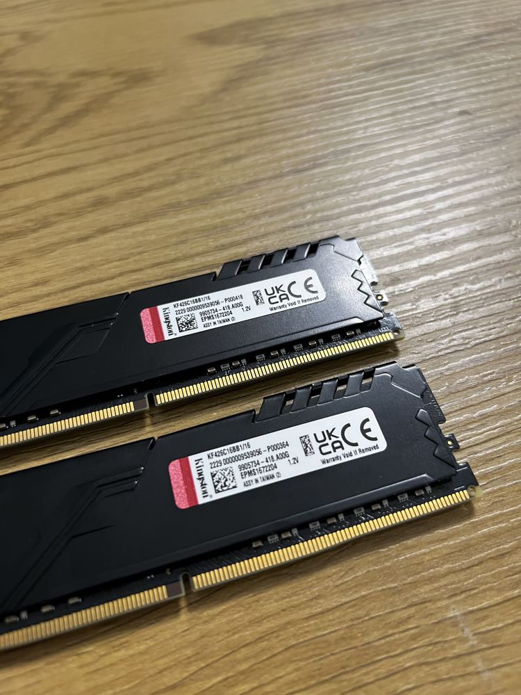 Памʼять Kingston Fury DDR4 32 GB 2/16