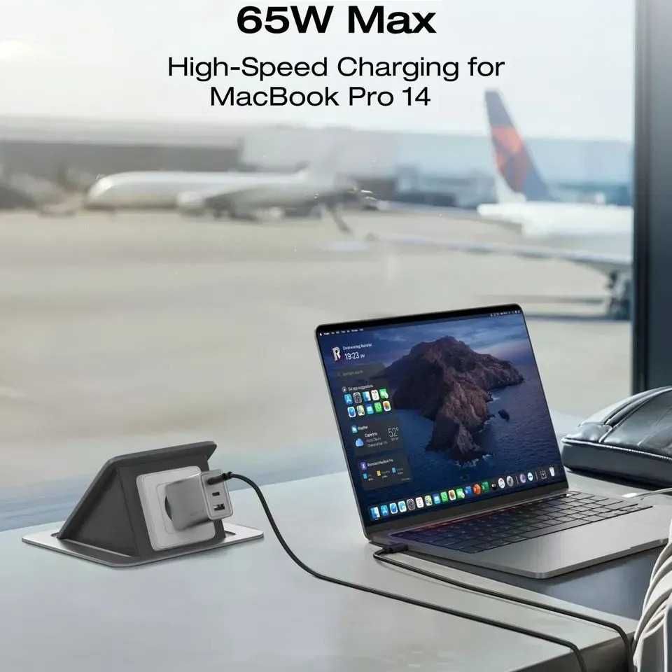 Блок зарядки 65W EcoFlow gan зарядка блочок для быстрой зарядки
