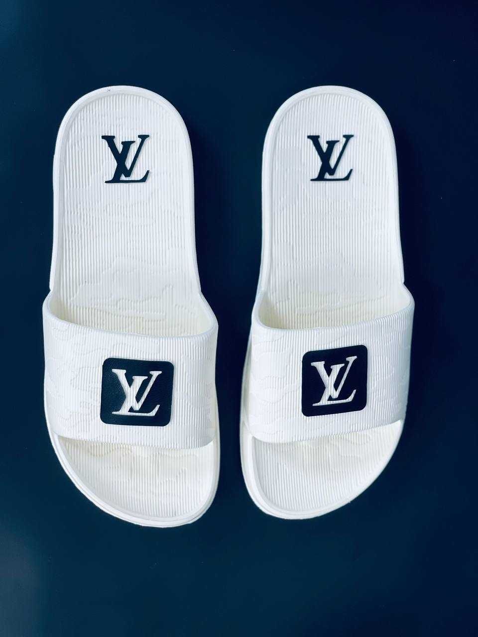 Шльопанці Louis Vuitton чоловічі White. Стильная новинка! Шлепанцы Хит