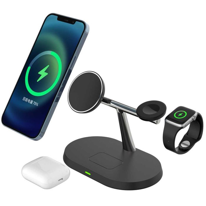 Бездротова зарядна док-станція 3 в 1 для iPhone/AirPods/Apple Watch