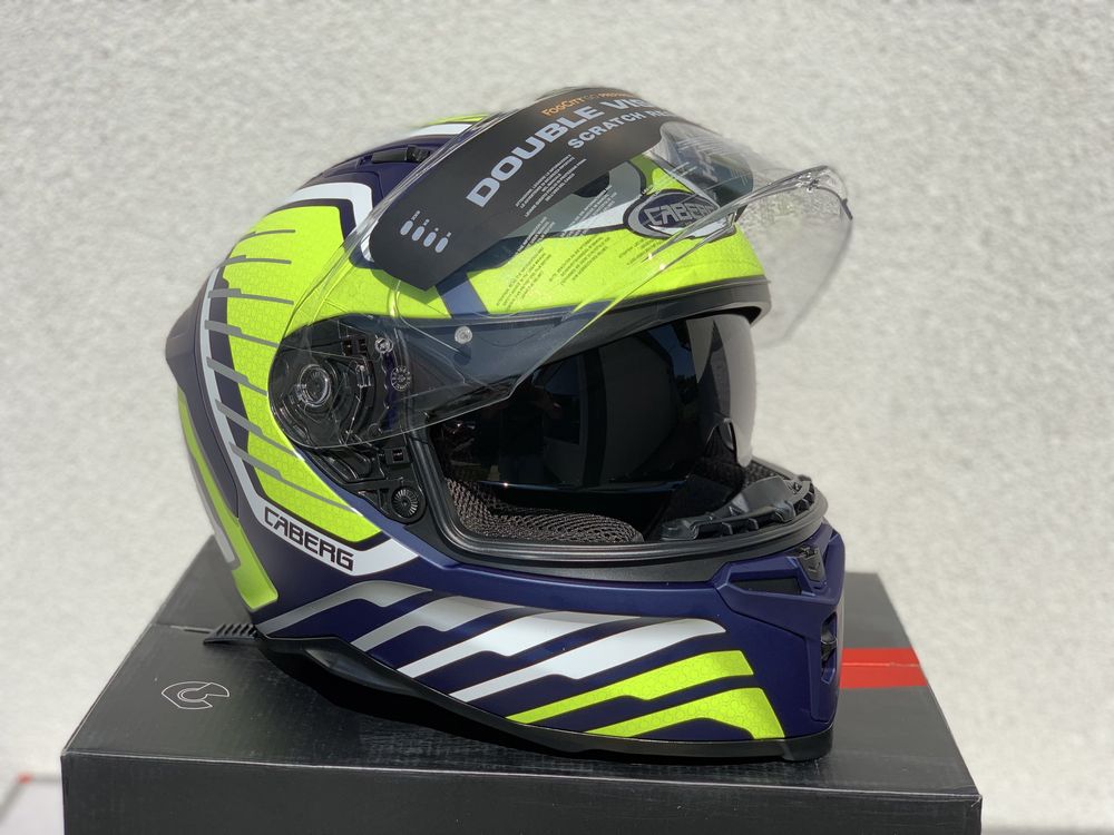 Kask motocyklowy Caberg Avalon Forge rozmiar L, Blenda, FLUO!