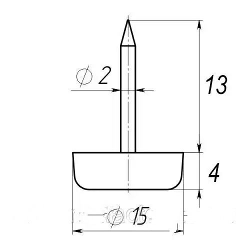 Мебельная ножка -гвоздь( Укр)