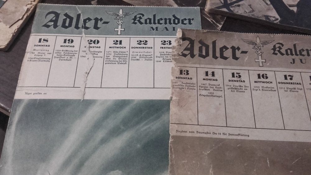 Kalendarz wojenny 1942r. Pocztówki Adolf Hitler !!