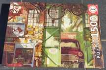 Puzzle 1500 peças "casas e carro" - artigo novo