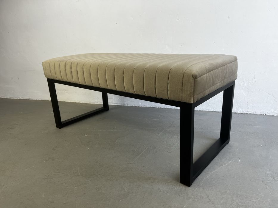 Ławka Klara Loft Tapicerowna NA WYMIAR Personalizacja METALOWA