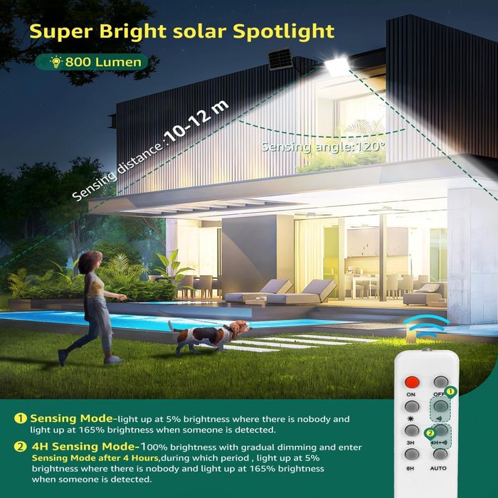 Projector de led 10w com sensor e comando