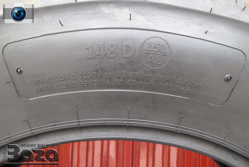 BAZĄ Opona 520/70R34 GRI XLR-70 D-65 Elastyczna Szeroka Mocna + TK !