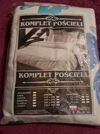 Komplet pościeli satyna bawełniana 220x200 2 poszewki polska produkcja