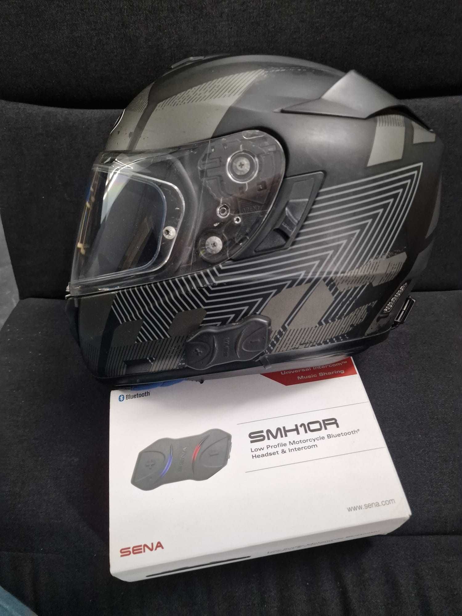 Kask  motocyklowy HjC R zapięcie DD rozmiar M z interkomem Sena SMH10R