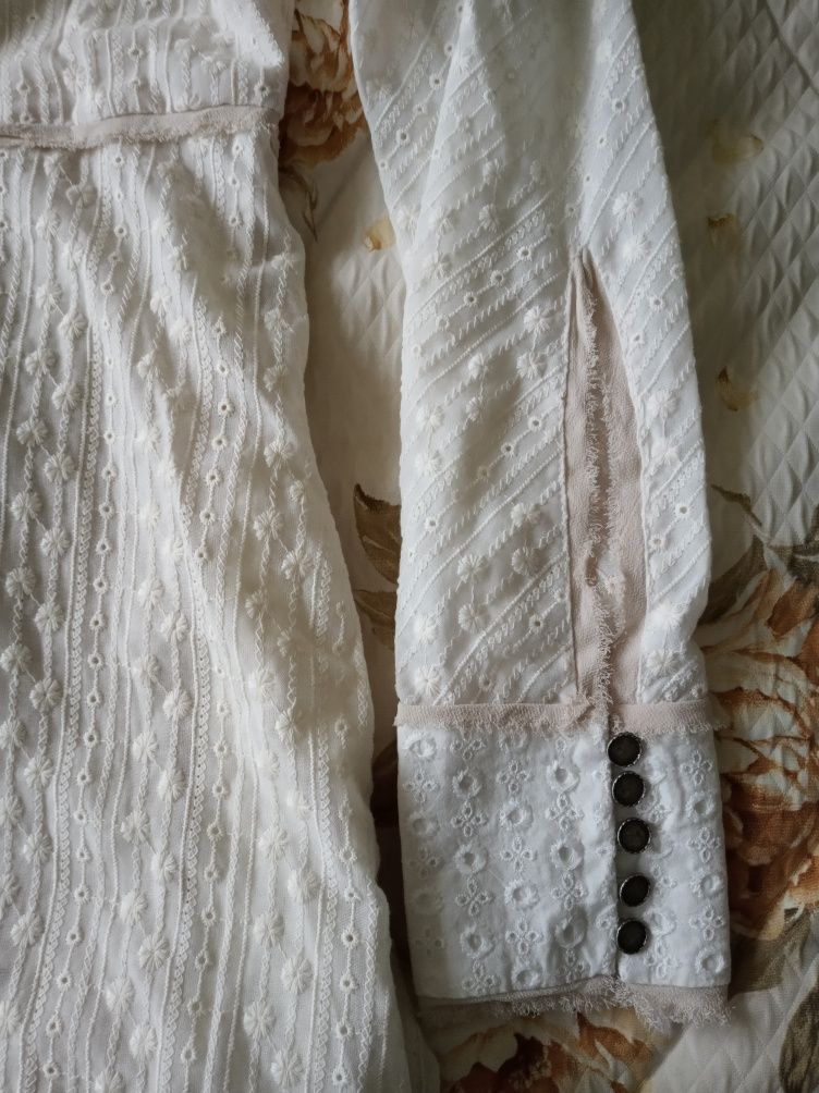 Suknia Zara S blogerska instagram sukienka długa maxi boho cottagecore