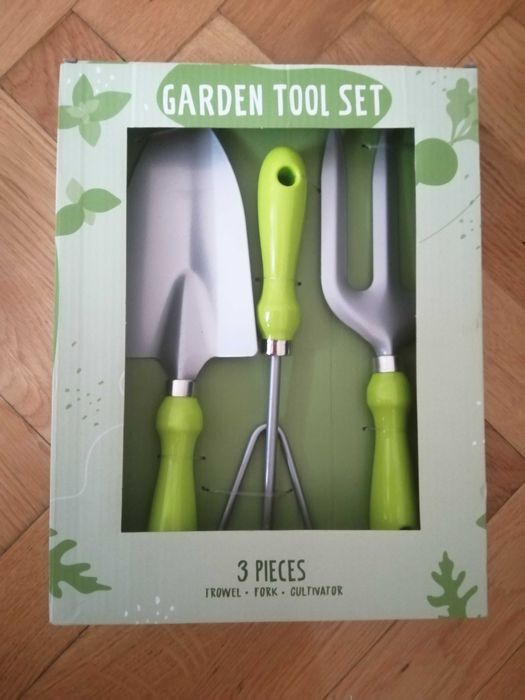 3 -elementowy NIEZBĘDNIK OGRODNIKA w pięknym zielonym kolorze GARDEN
