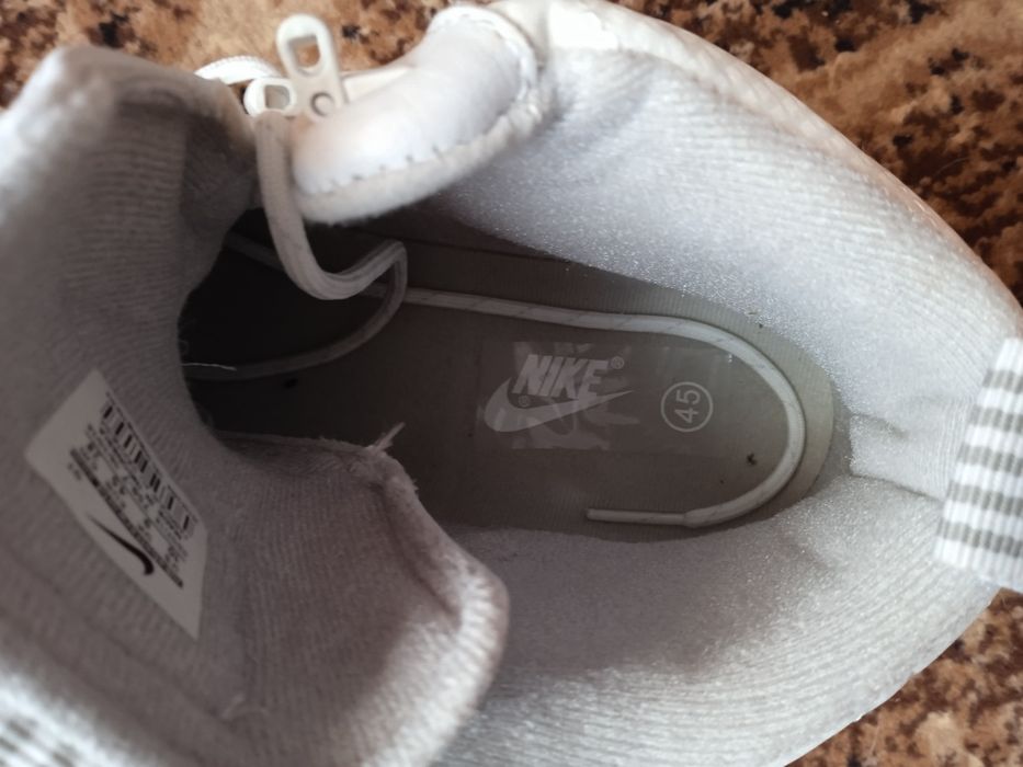 Євро зима кросівки шкіряні Nike Air Force 1 high білі Індонезія