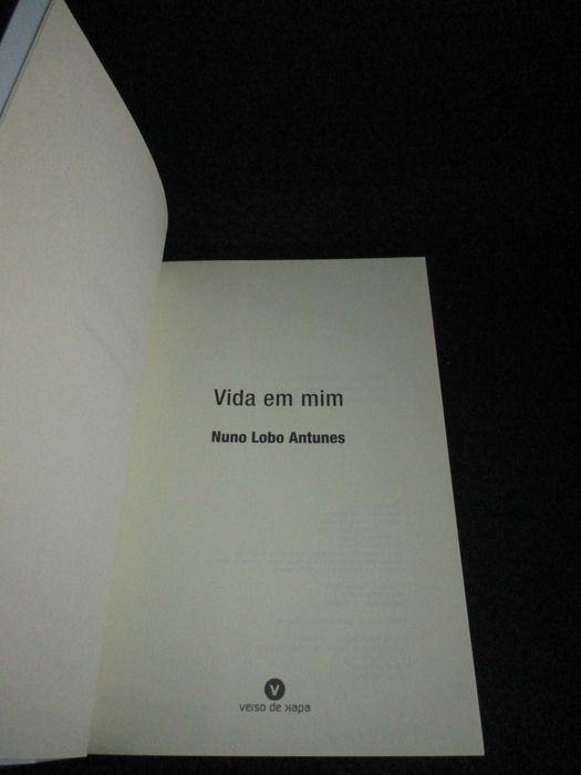 Livro Vida em Mim Nuno Lobo Antunes