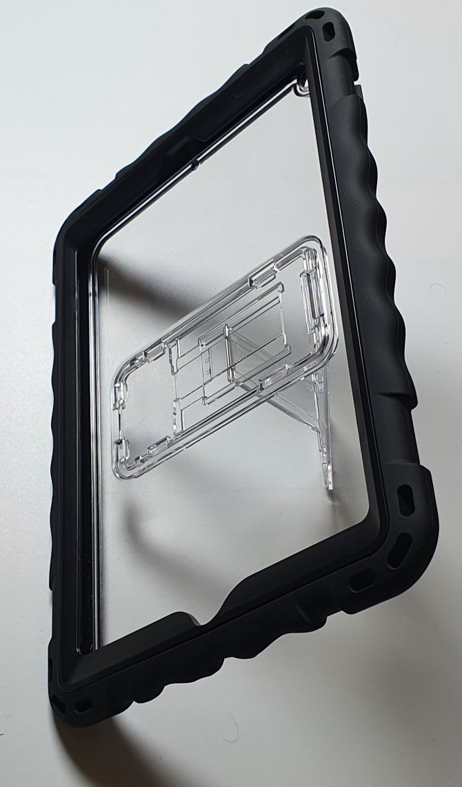 2x Etui Tablet 10.2" Przezroczyste z czarną niebieską ramką