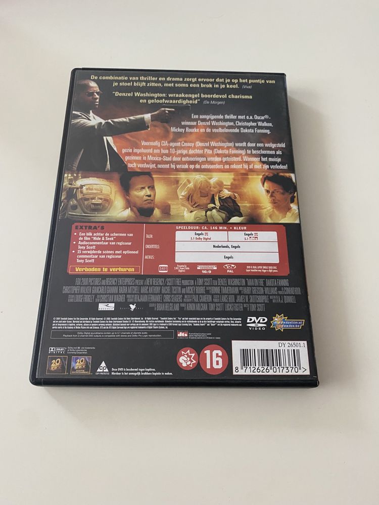 Film DVD Człowiek W Ogniu Man On Fire