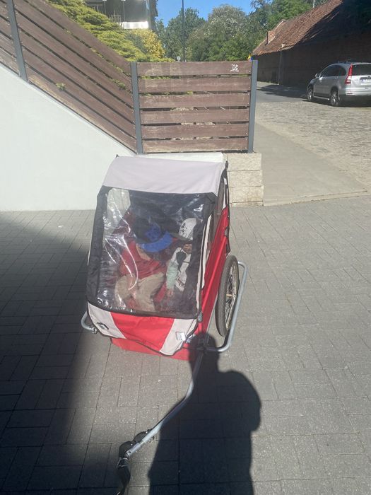 Przyczepka rowerowa dla dzieci, Riksza do roweru, wózek rowerowy