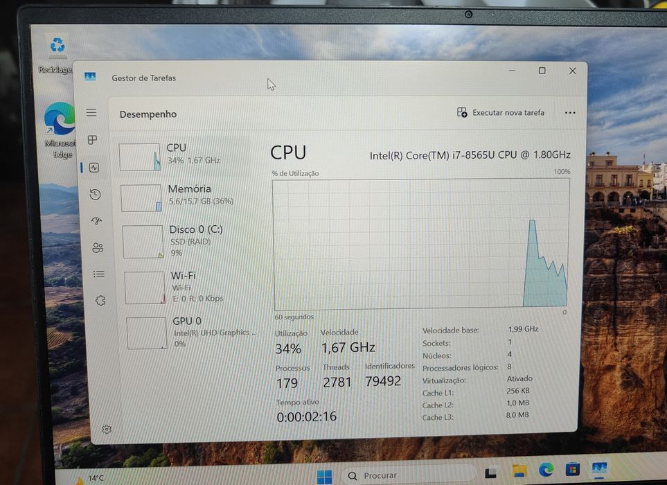 Portátil DELL XPS P82G 13" i7 8th 16GB RAM 512GB SSD M2 NVME