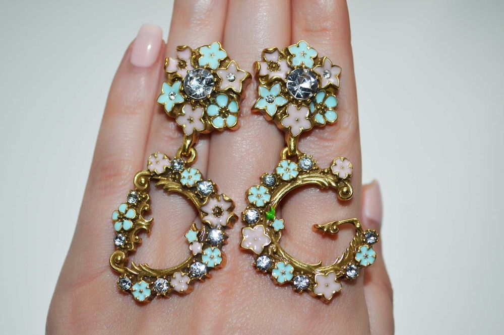 Роскошные серьги цветы DG Dolce & Gabbana