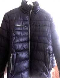 Zimowa, pikowana, bardzo ciepła kurtka męska rozmiar L,  kolor granat.