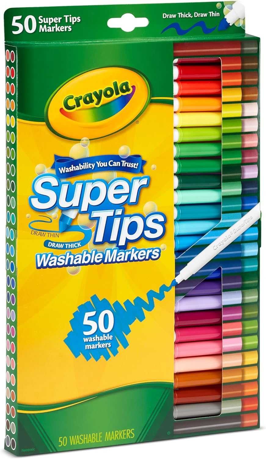 Crayola Mazaki Flamastry Super Tips Wielokolorowe 50 Sztuk