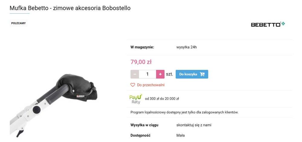 Mufki ocieplające Bobostello do wózków