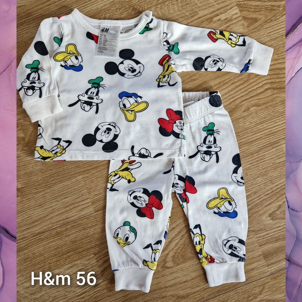 Okazja! H&m 56 Piżamka Miki Disney bawełna