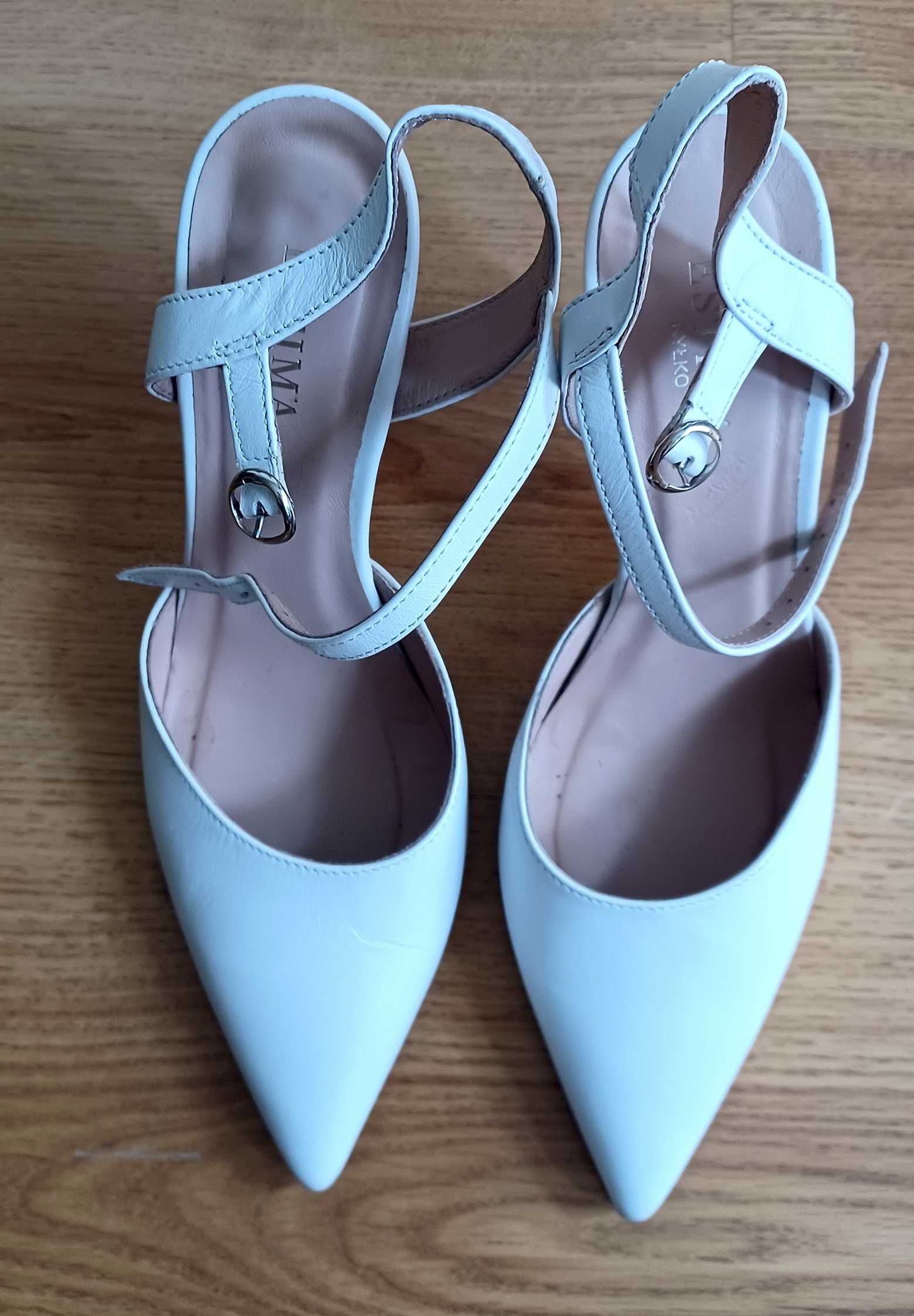 Białe buty ślubne Ryłko Estima, rozmiar 38